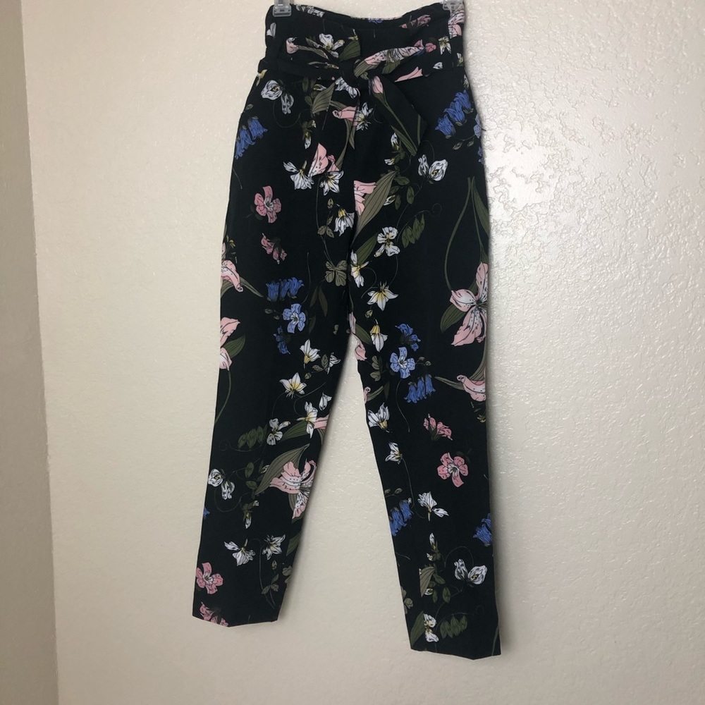 Flower printed pants.